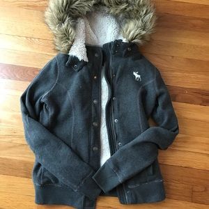Abercrombie Sherpa lined jacket, sz S